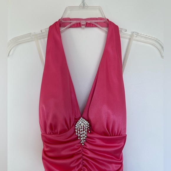 Y2K Open Back Halter Dress - Picture 2 of 5